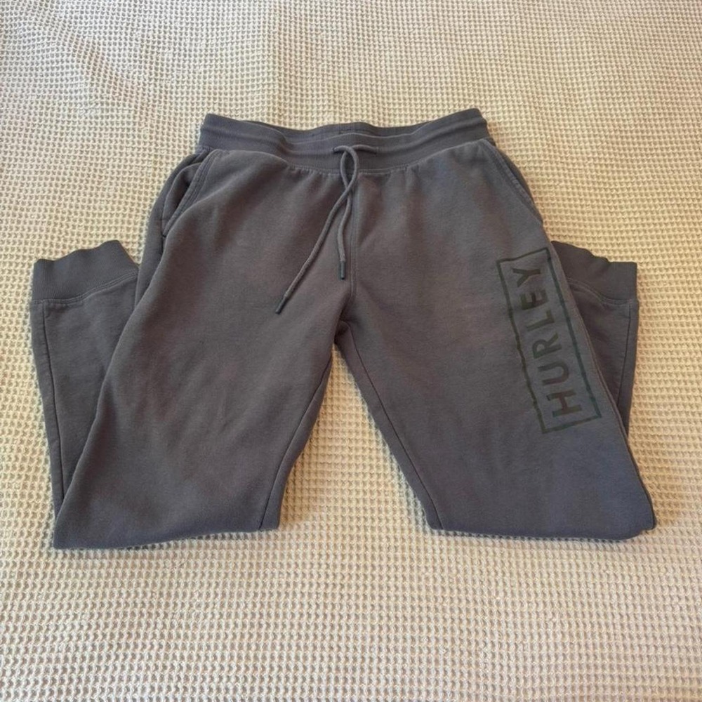 Hurley men's blue sweatpants with logo